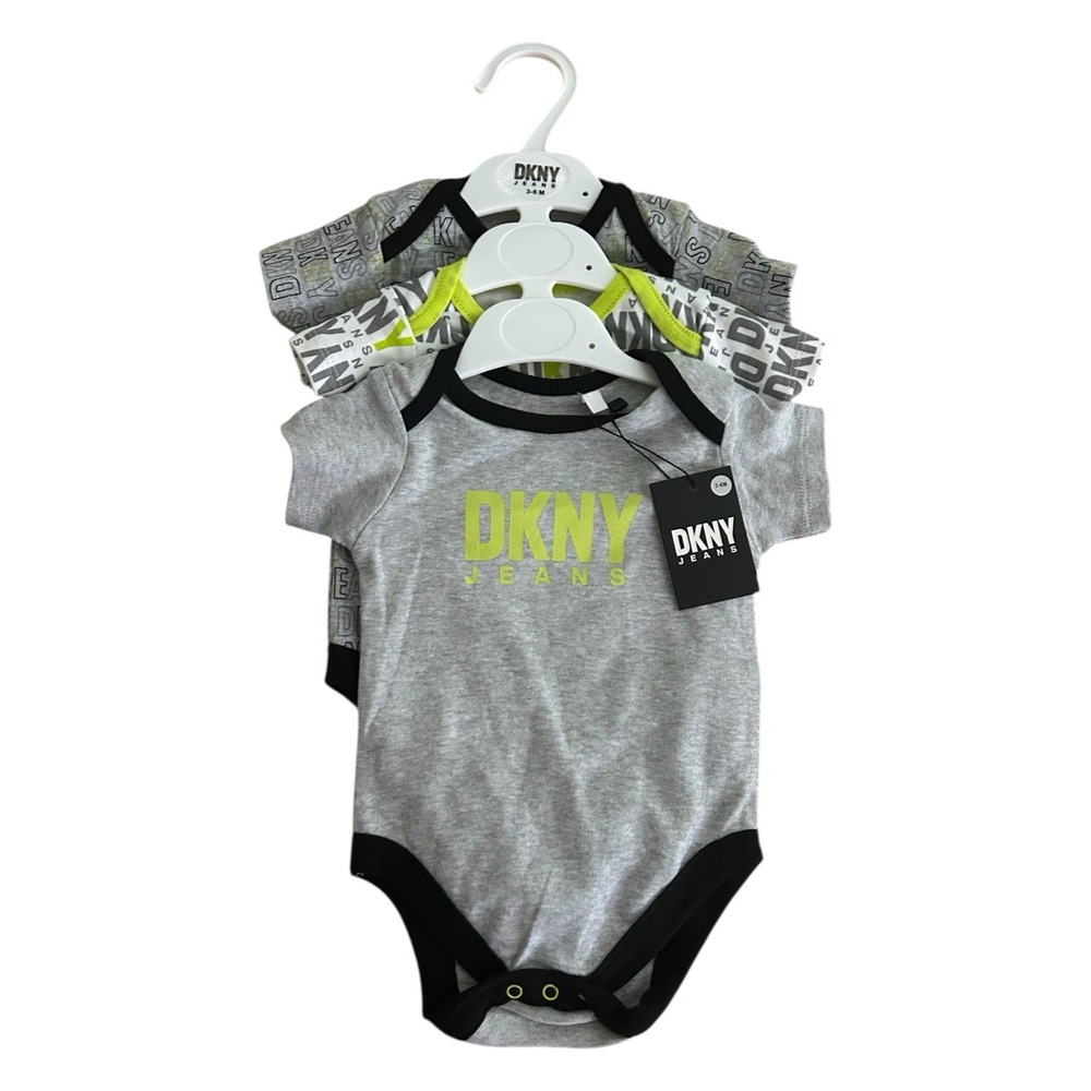 DKNY Baby Boys body‎ suit  3 Piece Set 3-6 Months NWT